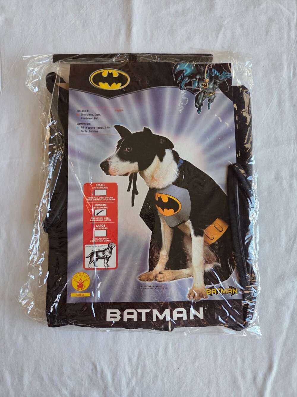Rubie's Official Batman Dog Costume Medium DC Comics Cape Hat Pet NWT